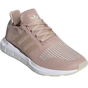Adidas Swift Run Tennis Shoes Women’s 8.5 - Ash Pearl / Pink - New With Flaws